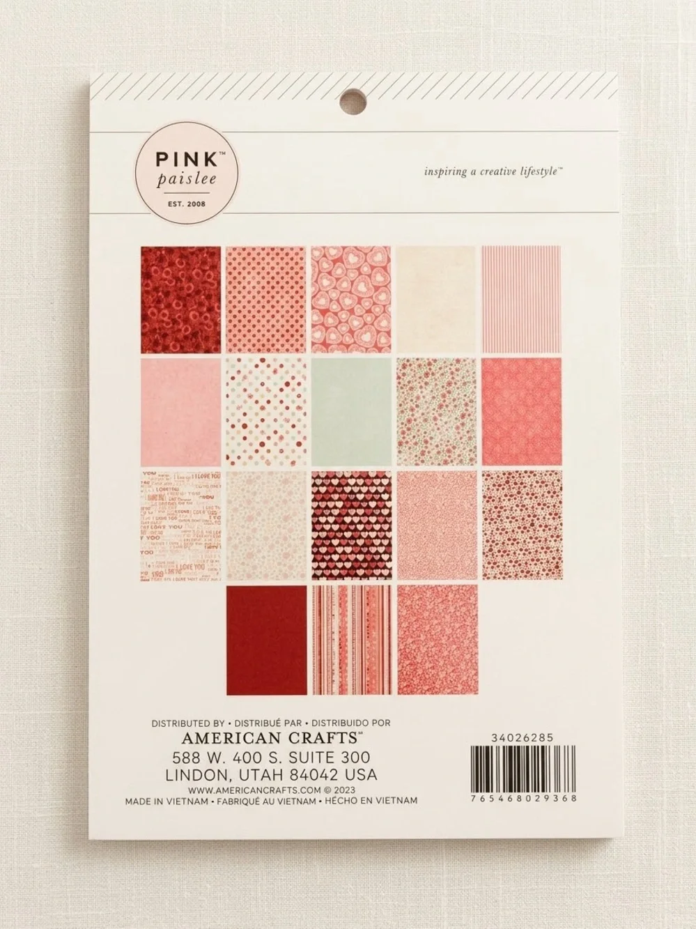 Lucky Us Pink and Red Paper Pad